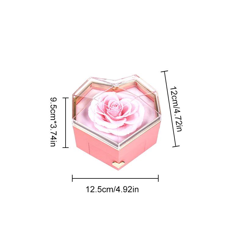 1PC Gift Packaging Boxes Wife Heart Shape Wedding Plastic+Paper Organizer Storage Bag Ring Jewelry Box Decoration