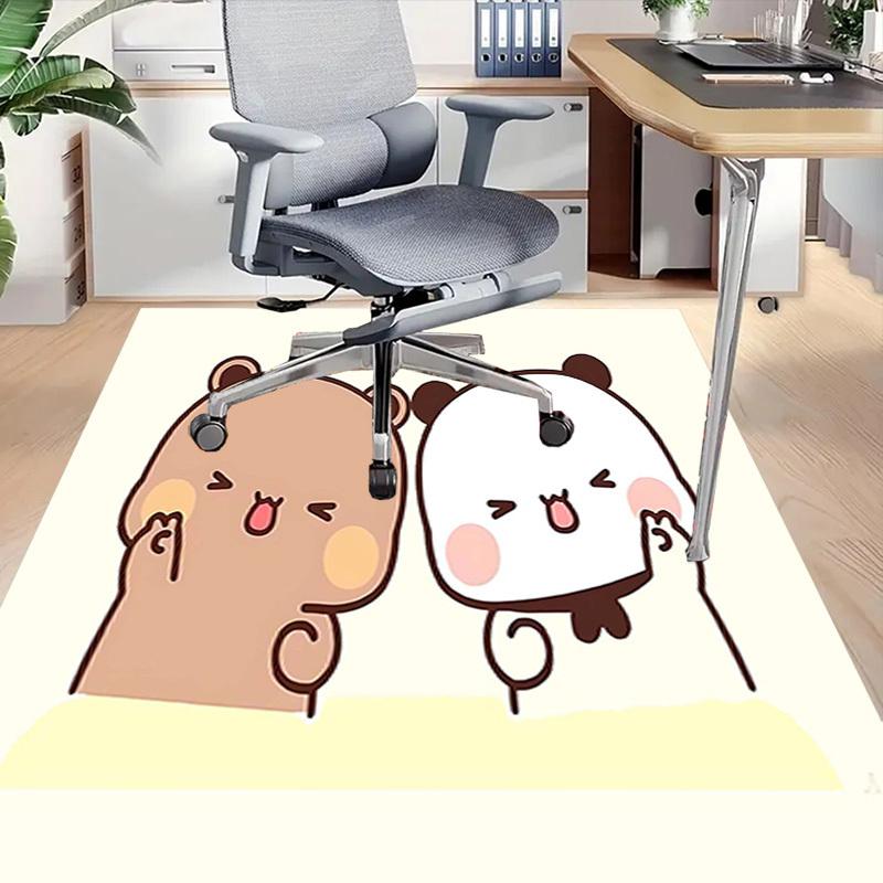 1PC One Two Bubu Bear Non-Slip Floor Carpet, Suitable for Office, Bedroomand Playrooms. It Can Also Be Used As a Sofa Footrest cover-T75