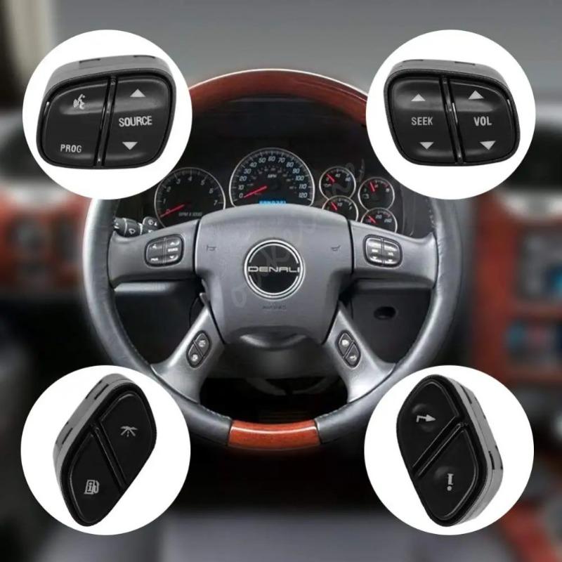 4pcs For GMC Yukon Hummer H2 Chevrolet Avalanche Silverado Tahoe Steering ilverado Tahoe Radio Volume Source Switch Button with