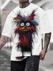 Men's Casual Short Sleeve Plus Size-Shirt, 4XL To 9XL, % Polyester Fiber, Hand-painted 3D Print, Oversized, Outdoor Sports, Street Fashion, PLUS SIZE