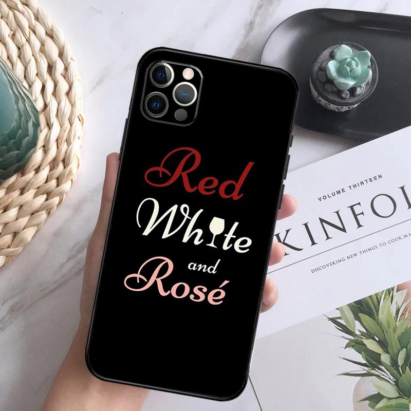 Cool Red Wine Glass Phone Case For iPhone 16 Pro 11 12 13 14 15 Pro Max Mini XS X XR 7 8 16 Plus Cover Coque