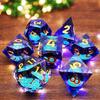Resin Quicksand Christmas Series DND Dice COC Running Polyhedron Tabletop Role Playing Game Resin