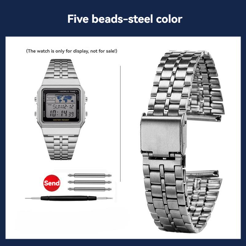 

Для Casio A158 A159 A168 A158W f91w LA-680 Металлический ремешок для часов из нержавеющей стали AE1200 AE-1300 W-218 Маленькие квадратные часы металлический ремешок 18 мм 18mm