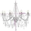 VidaXL Chandelier with Beads Pendant Lamp Ceiling Light Luminaire Interior Lighting Living Room Sitting Room Bedroom 281606
