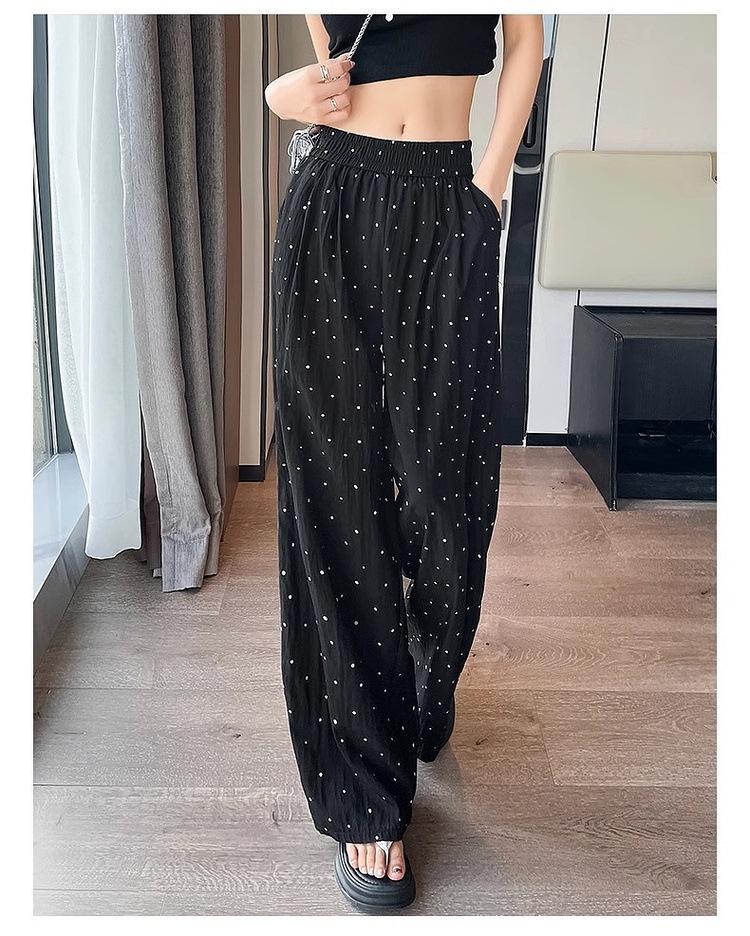 Petite Polka Dot Wide-Leg Pants for Women - Spring/Summer 2025 Collection
