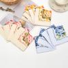6Pcs Ladies Cotton Printed Handkerchief Vintage Nostalgic Thin Absorbent Sweat Wipe Flower 43cm