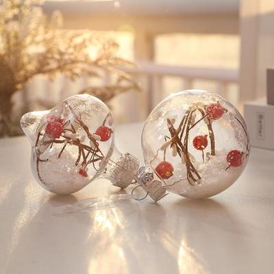 Hong Kong Heng 6cm Transparent Red Fruit Christmas Tree Ornament