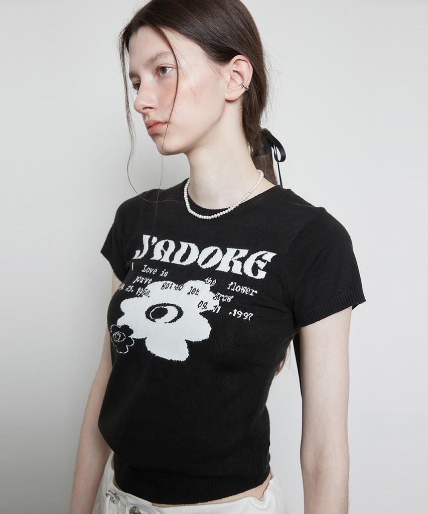 LARTIGENT L3 Jadore Flower Knit(Black)