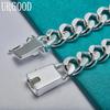 925 Sterling Silver 8mm Side Chain Bracelet Fashion Jewelry