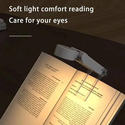 Lâmpada LED de Leitura para Livro Portátil Clipe para Livro Luzes Noturnas Quarto Proteção para os Olhos Carregamento Dimmable Clipe 360° Flip Lâmpadas LED para Livro