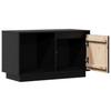 Vidaxl TV Cabinet, Black, 74X35X44 Cm, Solid Pine Wood