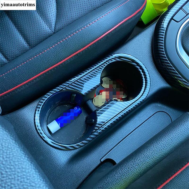 Front Central Control Water Cup Holder Panel Cover Trim For Kia Cerato Forte K3 / Seltos  -  Carbon Fiber Accessories