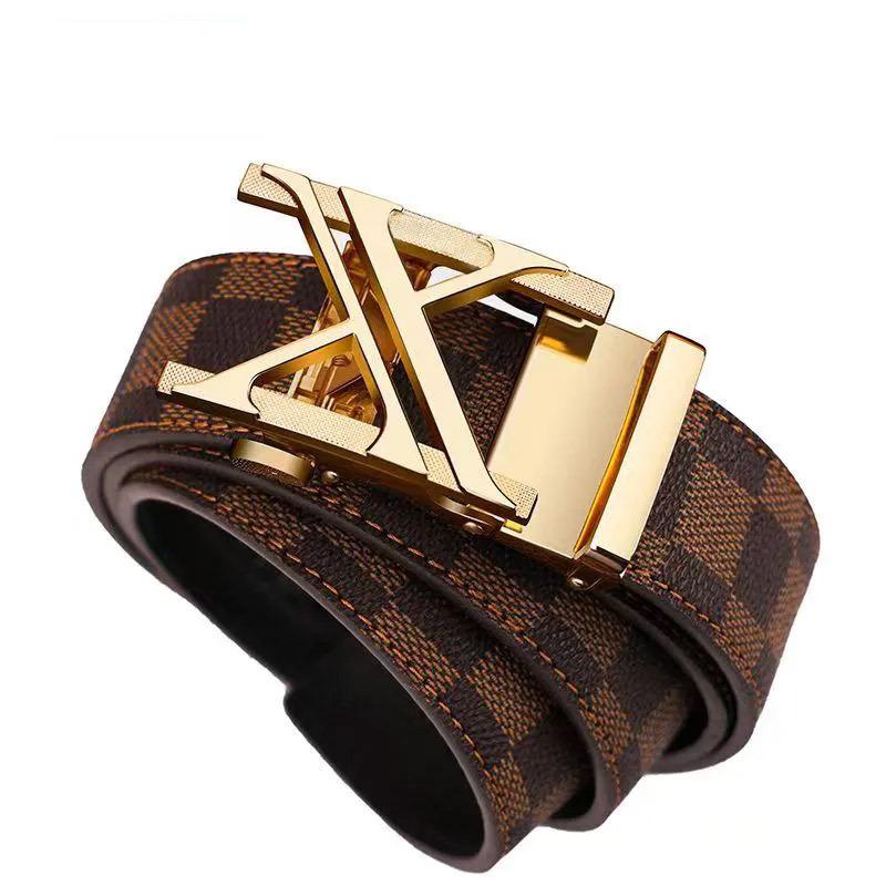 Direct Sales Belt Belt Men'S Automatic Buckle Cowhide Casual Men'S Green Leather Belt