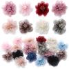 4Pcs Organya Flower Colorful with Stamens Artificial Flowers for DIY Clothing Home Party Hairpins Earrings Sewing Applique