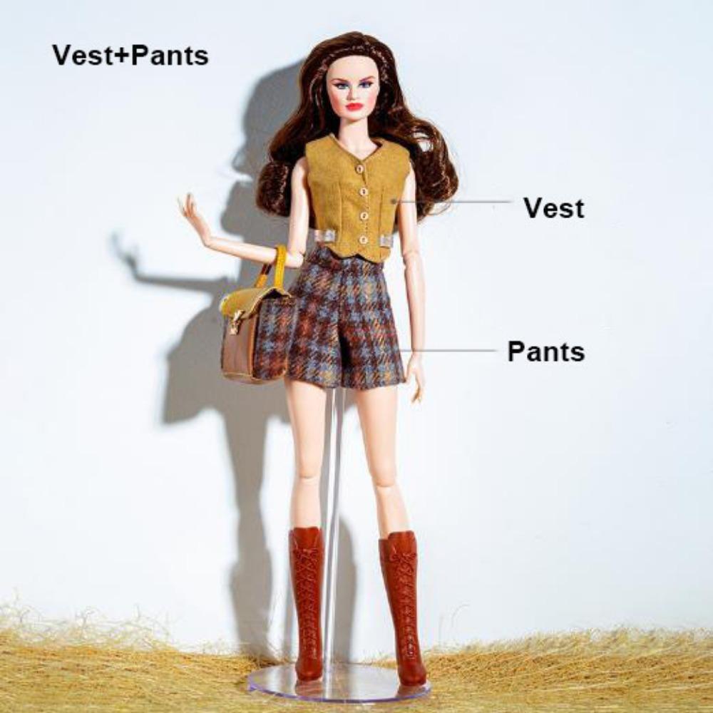 

Multistyles 32cm Supermodel Doll Clothes Suit Fashion Overcoat Accessories Set 2
