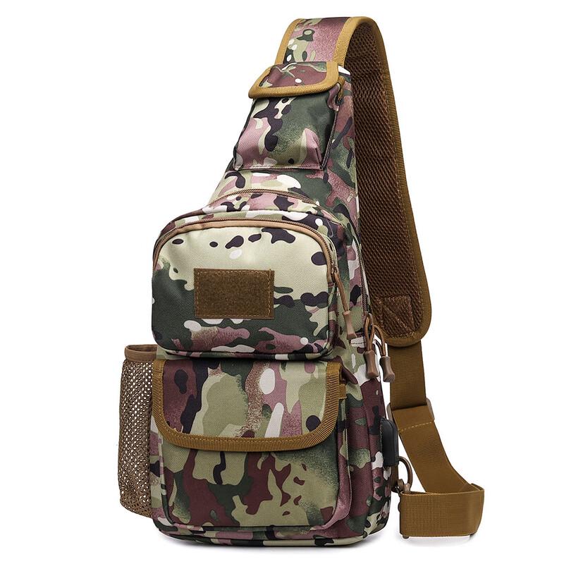 Sac de Poitrine Tactique d'Extérieur avec Porte-Bouteille d'Eau et Port de Chargement
