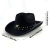 LED Colorful Western Cowboy Hats Concert NightClub Holidays Halloween Accessories Multi Functional LED Cowboy Denim Hat For Men
