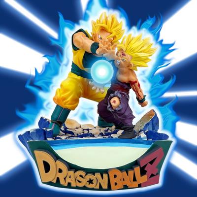 16CM Dragon Ball Z Son Goku Gohan VS Cell Anime Figuren Kakarotto Super Saiyan Figur PVC Statue Modell Puppe Decora Spielzeug Geschenke