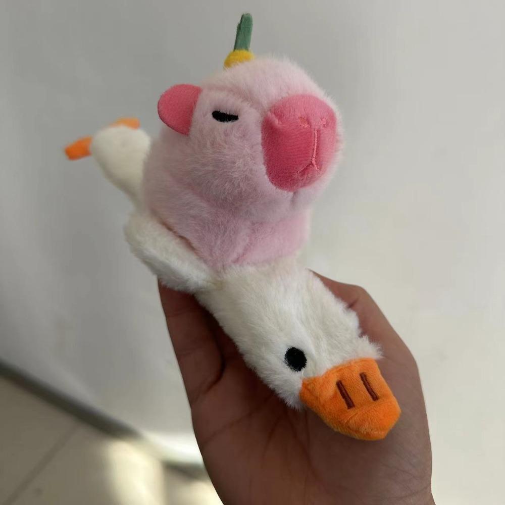 Plush Capybara Slap Bracelets Cartoon Huggers Slap Toy Funny Interactive Toy  for Kids Gift