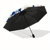 1pc Doves Flowers Automatic Open 8-Rib Windproof Umbrella, Travel & Commuting, Suitable for All Seasons