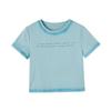 Demana Ombre Buchstabendruck Damen T-Shirt