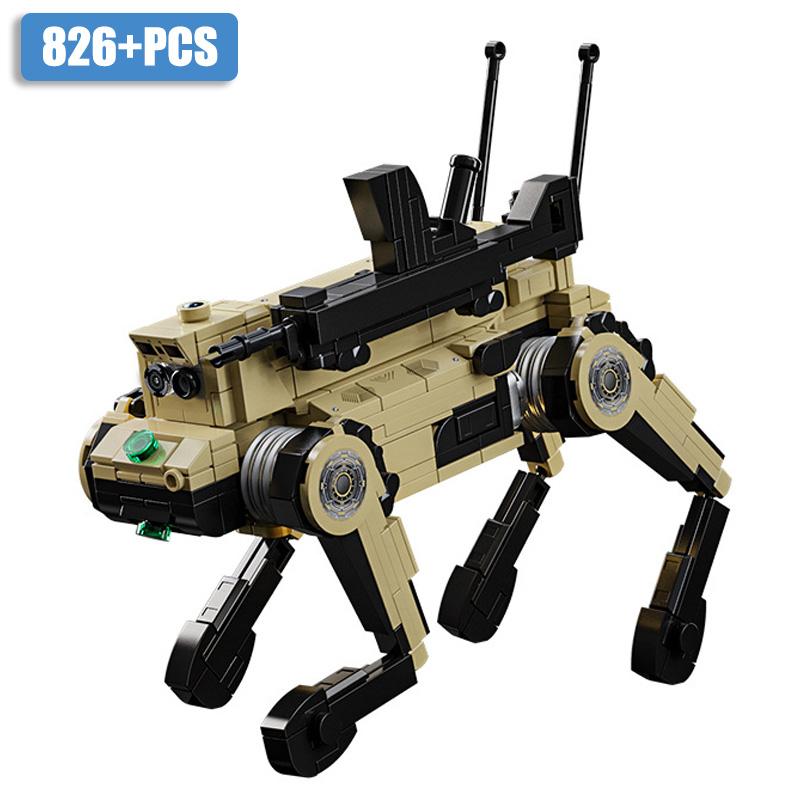 Army-Design Superior-Grade Moc First-Class 826Pcs Robotic Superior-Grade Dog Weapons Superior-Grade Construction-Set Construction-Blocks