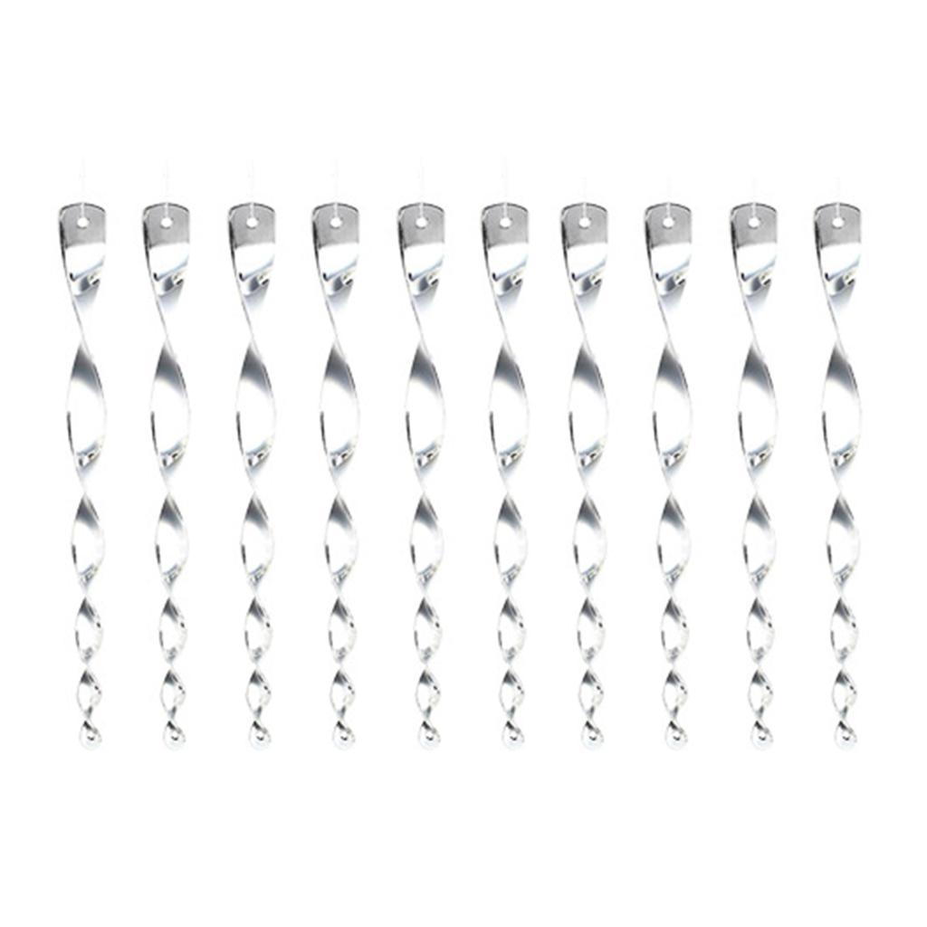 10Pack Rotating Bird Deterrents Spirals Reflective Wind Chime Garden Decors Visual Scare Tool for Patios Backyard Use