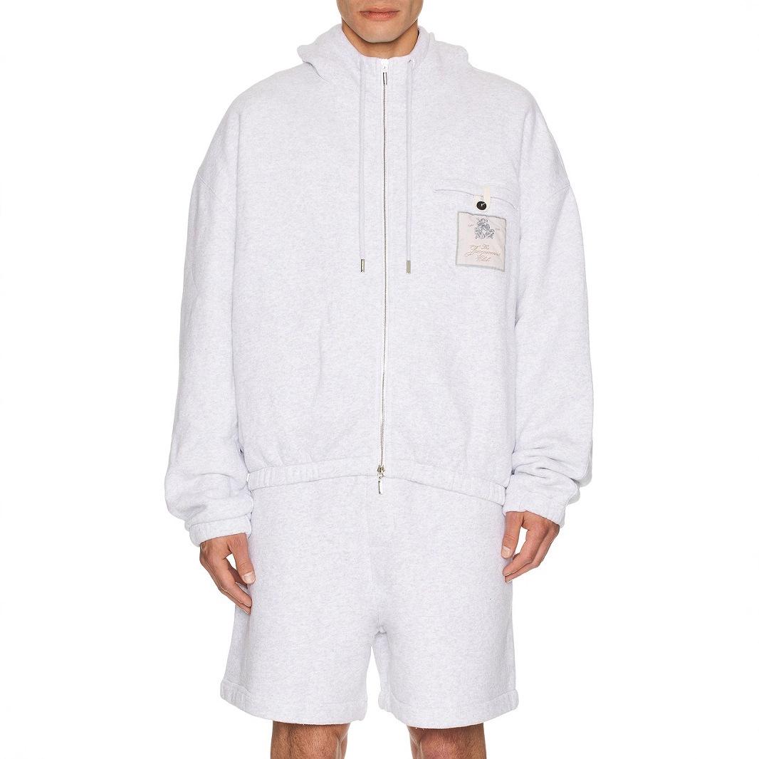 

Доступний: Худі на блискавці Jacquemus Unisex з довгим рукавом, вільний крій, осінь 2025 XS сірий колір