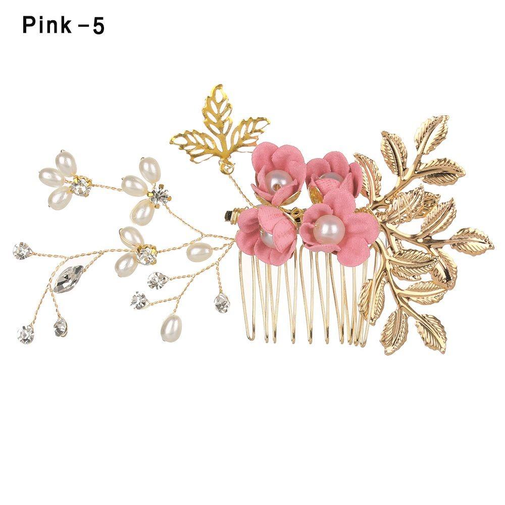 Romantic Bride Hair Jewelry Wedding Bridal Clips Flower Hair Pin Hair Combs Leaves Tiara