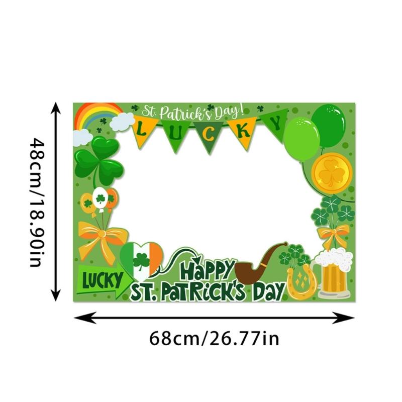 Festival Patricks Day Themed Photo Props Party Decorative Supplies Suitable for Home Parties Paper Texture Portable HX6C