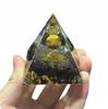 Pyramid Orgonite + Led Lamp Base 5Cm Crystal Stones Amulet 5Cm Hx05