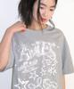 AMES-WORLDWIDE Rabbit Art Drawing Tee Gray