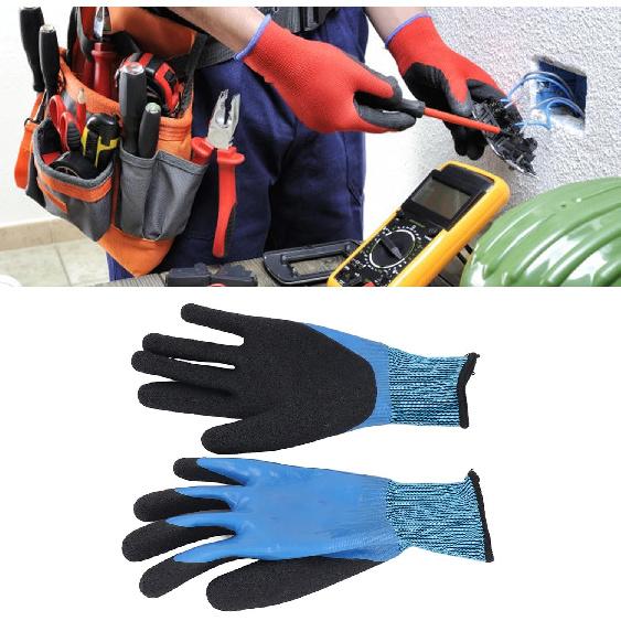 Electrical Insulated Gloves, 1000V High Voltage Insulation Work Gloves, Flame Retardant, Non Slip, Electrician Safety Gloves for Electricians Prevent