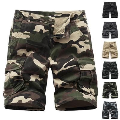 Men’s Fashion Camouflage Multi Pocket Cargo Shorts Outdoor Sports Hiking Five Shorts S To XXXL Waist Sizes 32 To 42