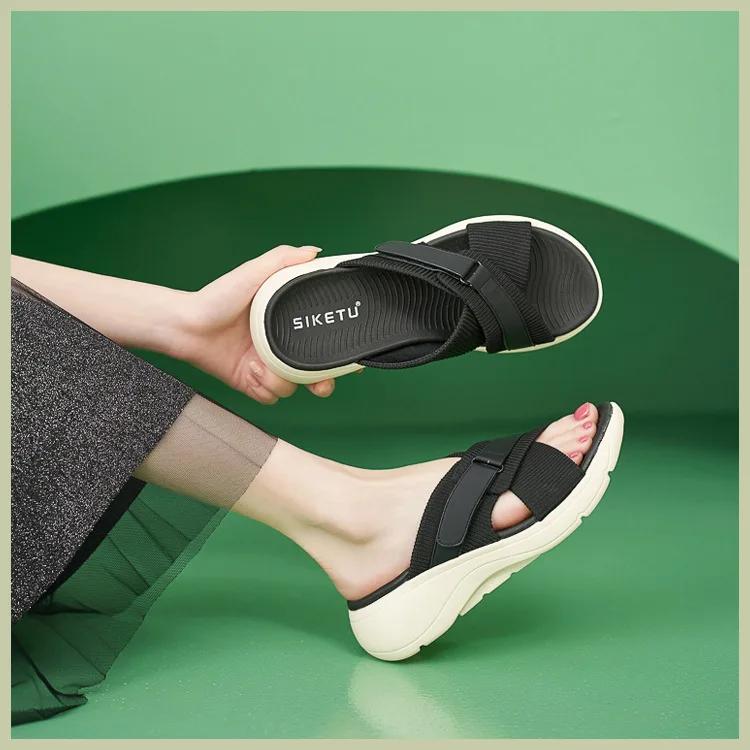 

Fashion Shoes for Women 2025 Summer Fashion Women Slip on Platform Sandals Casual Non-slip Wedges Shoes 35-41 Sandalias De Mujer 35