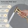 Brushed Gold Brass Hand-held Wall-mounted Bathroom Kitchen Toilet Faucet with Stand Hybrid Hot And Cold Water Bidet Sprayer