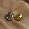 BF CLUB Silver Color Rings for Women Fashion Geometric Handmade Irregular Gold Heart Ring Party Christmas Gift
