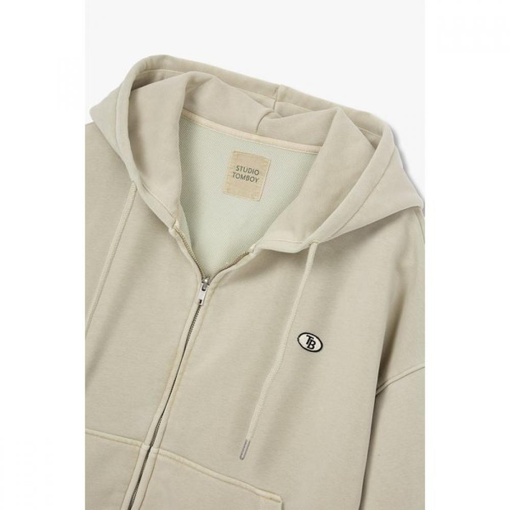 Studio Tomboy Garment Dye Zip Up Hoodie  9176113974ar 