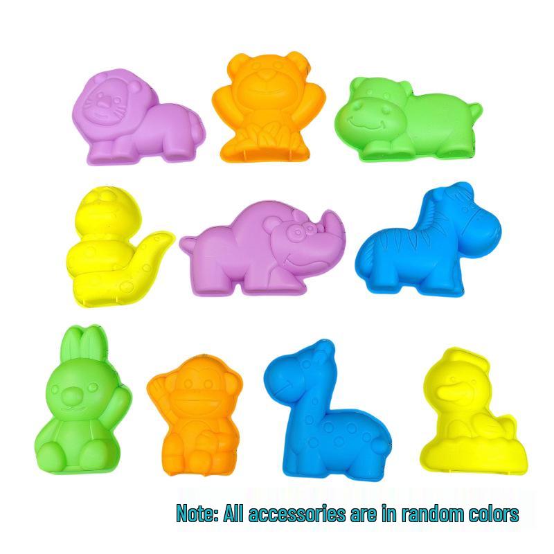 Handmade Colored Playdough Set for Kids with Molds and DIY Tools