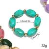 Boho Resin Irregular Beaded Bracelet for Women Men New Trendy Multicolor Acrylic Geometric Strechy Bracelets Jewelry Gifts