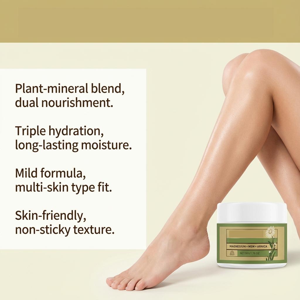 Plant Essence Body Care Cream Has a Soft and Smooth Texture and Is Easy To Apply. Daily Full Body Massage Soothes the Skin 50g