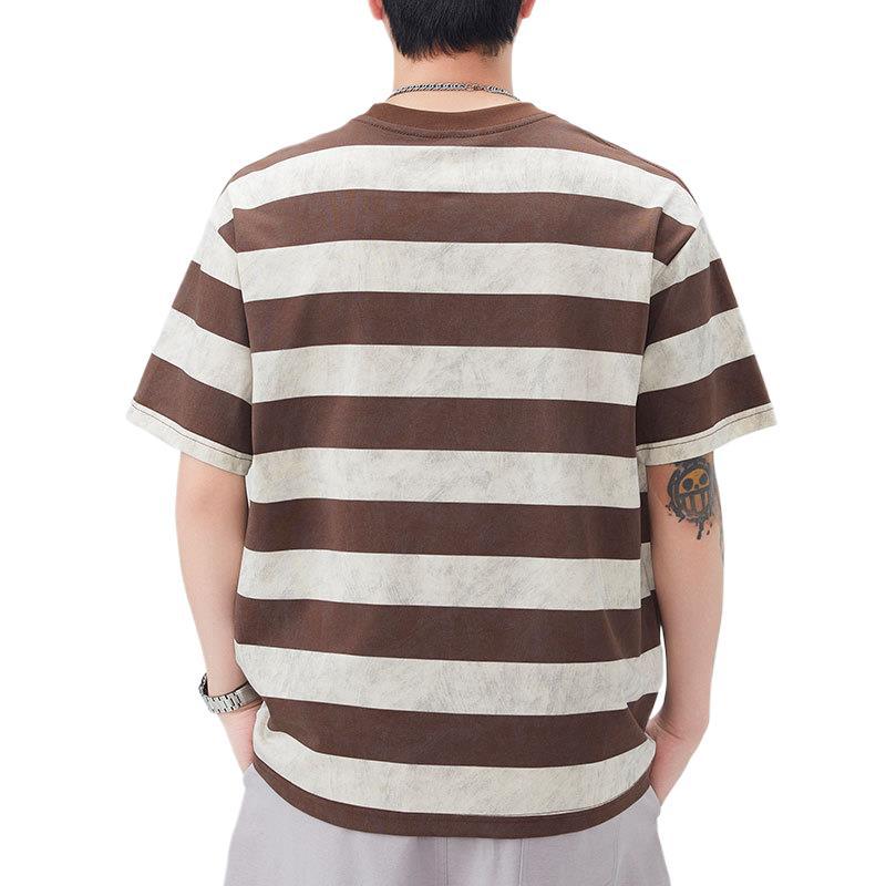 Men's New Summer Loose Round Neck Short-sleeved T-shirt Thin Printed Short T-shirt