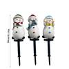 3Pack Solar Stake Lamp Christmas Snowman Lawn Lamp Courtyard Lamp Waterproof Holiday Decoration Atmosphere Landscape Lamp