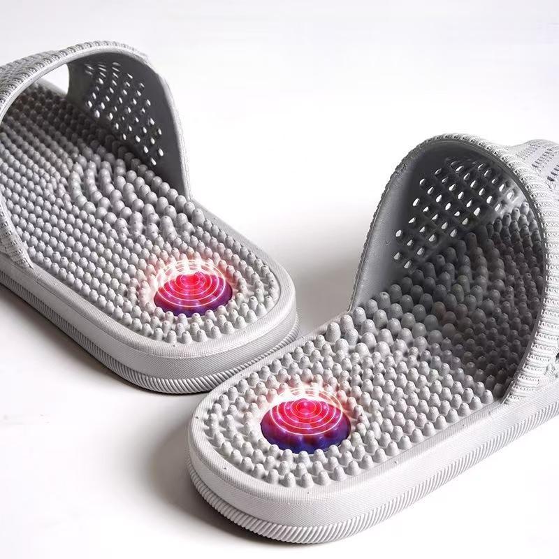 Summer Man's Foot Massage Slippers Women's Soft Sole Non Slip Light Sole of The Foot Particle Thorny Home Slippers Bathroom Slippes