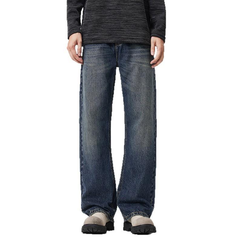 New Autumn Style of Slim and Handsome Men's Street Jeans American Flared Pants