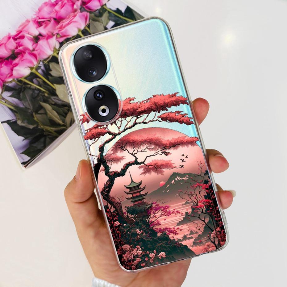 For Honor 90 / 90 Pro / 90 Lite Fashion Dragon Metal Style Pattern Silicone Case For Honor90 90Pro 90lite Soft TPU Phone Cases
