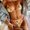 Swimsuit yellow strap bikini bijini tight three-point swimsuit