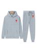 Spring Tide Brand Aml Classic Big Love Printing Men and Women the Same Couple Hooded Sweater Set