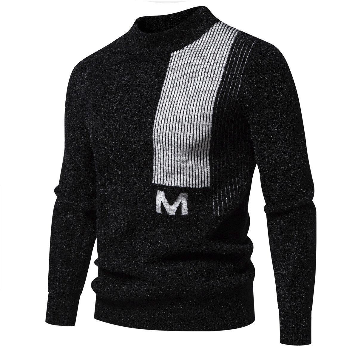 

Hot Selling High Quality Fashion Personality Semi-Turtleneck Knitwear Bottom Line Clothing and Liner M чорний