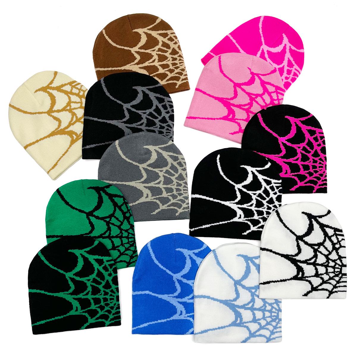 

Spiderweb Jacquard Knit All-Season Beanie сірий колір
